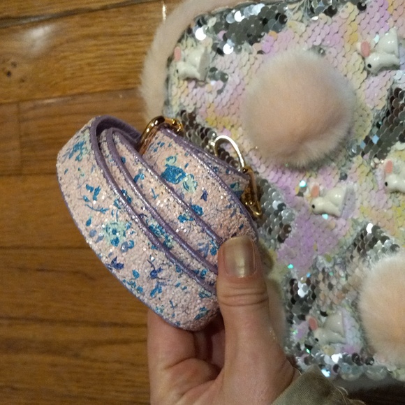 Bunnies and Puffballs Sequin Irregular Choice Bag - Picture 4 of 13